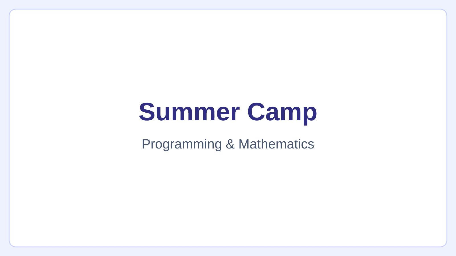Development mathematics and programming camp gallery placeholder